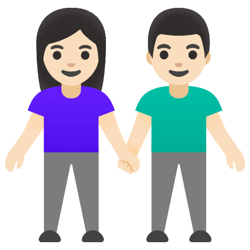Woman And Man Holding Hands Light Skin Tone Emoji from Noto Emojis Set