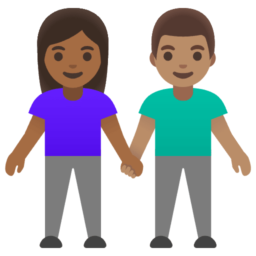 Woman And Man Holding Hands Medium Dark Skin Tone Medium Skin Tone Element from Noto Emojis Set