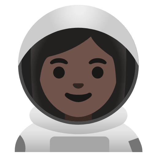 Woman Astronaut Dark Skin Tone Emoji from Noto Emojis Set