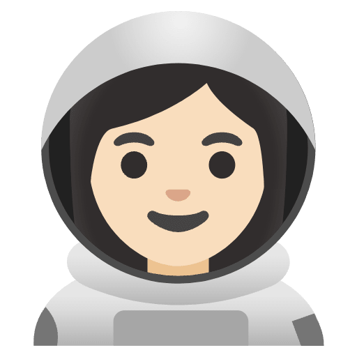Woman Astronaut Light Skin Tone Emoji from Noto Emojis Set