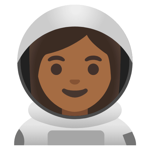 Woman Astronaut Medium Dark Skin Tone Element from Noto Emojis Set