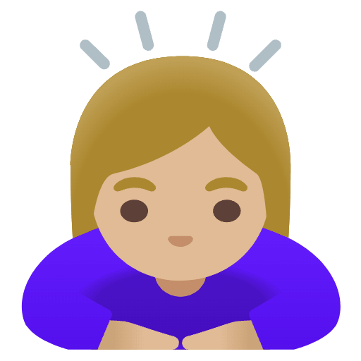 Woman Bowing Medium Light Skin Tone Element from Noto Emojis Set