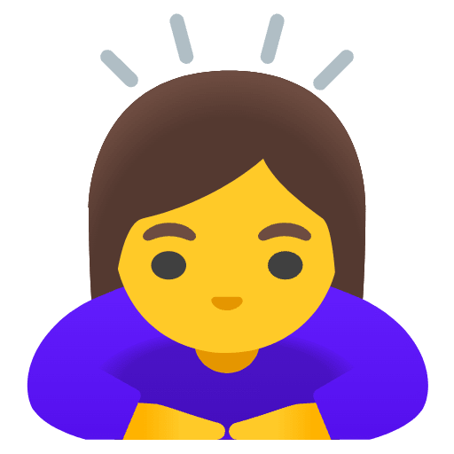 Woman Bowing Emoji from Noto Emojis Set