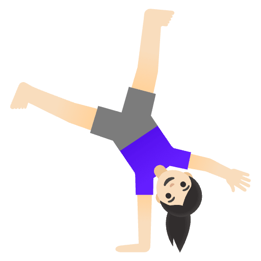 Woman Cartwheeling Light Skin Tone Element from Noto Emojis Set