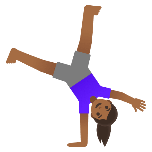 Woman Cartwheeling Medium Dark Skin Tone Element from Noto Emojis Set