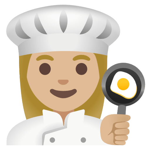 Woman Cook Medium Light Skin Tone Element from Noto Emojis Set