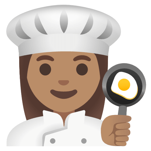 Woman Cook Medium Skin Tone Element from Noto Emojis Set