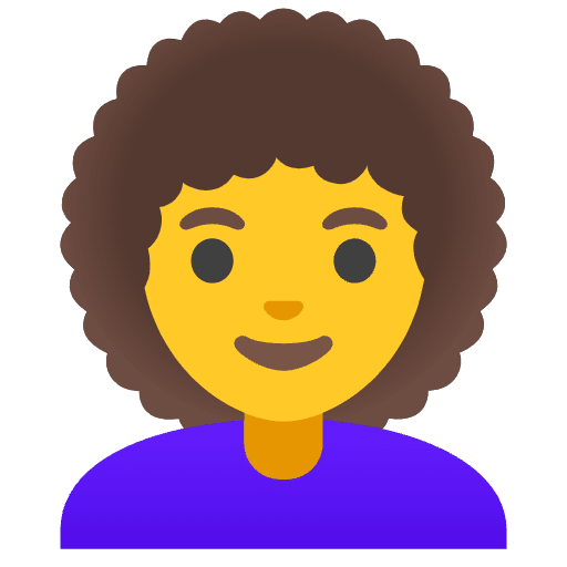 Woman Curly Hair Emoji from Noto Emoji Set