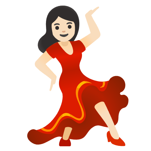Woman Dancing Light Skin Tone Emoji from Noto Emojis Set