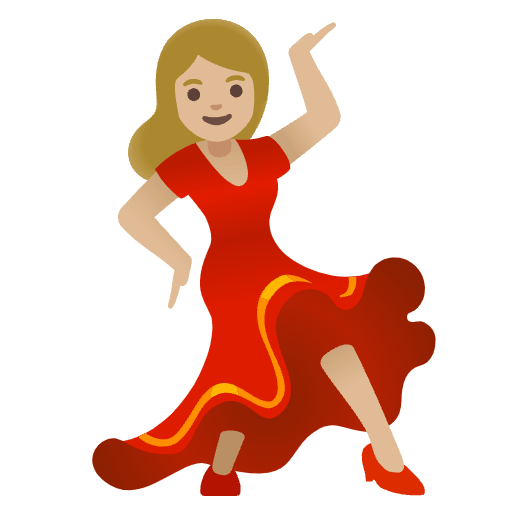 Woman Dancing Medium Light Skin Tone Emoji from Noto Emojis Set