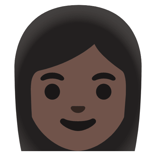 Woman Dark Skin Tone Element from Noto Emojis Set