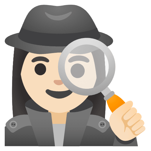 Woman Detective Light Skin Tone Emoji from Noto Emoji Set