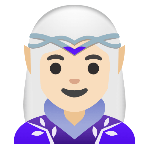 Woman Elf Light Skin Tone Emoji from Noto Emojis Set