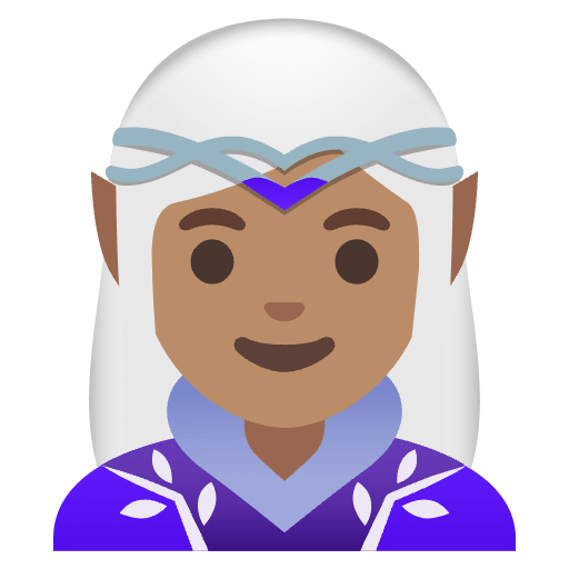 Woman Elf Medium Skin Tone Emoji from Noto Emojis Set