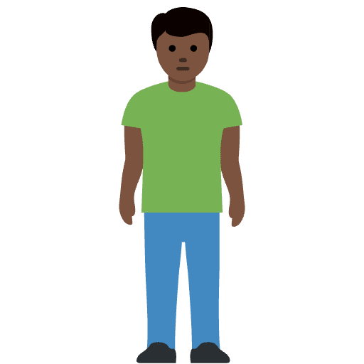 Man Standing Dark Skin Tone Element from Twemoji Emoji Set