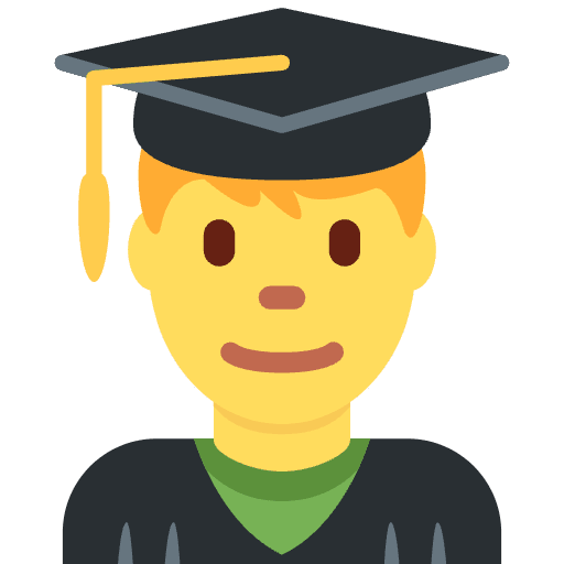 Man Student Emoji from Twemoji Emoji Set