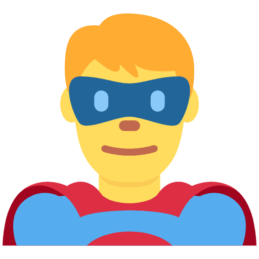 Man Superhero Emoji from Twemoji Set