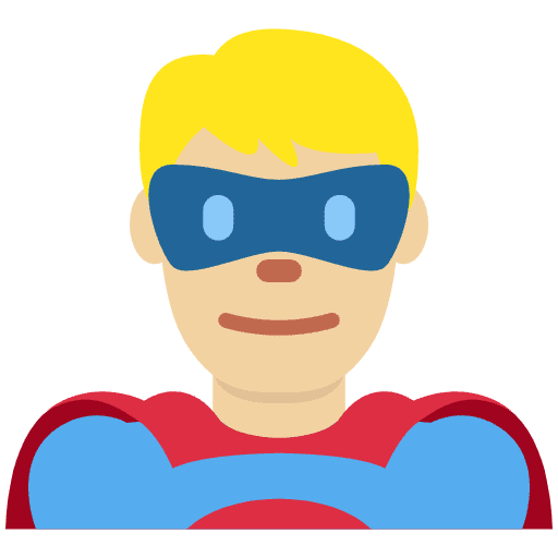 Man Superhero Medium Light Skin Tone Element from Twemoji Emoji Set