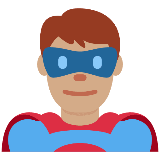 Man Superhero Medium Skin Tone Element from Twemoji Emoji Set