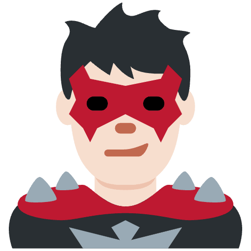 Man Supervillain Light Skin Tone Element from Twemoji Emoji Set