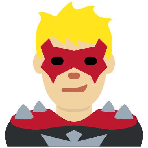 Man Supervillain Medium Light Skin Tone Emoji from Twemoji Emoji Set