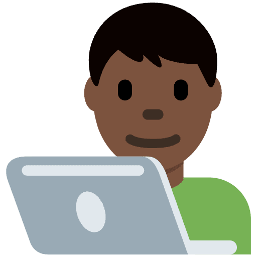 Man Technologist Dark Skin Tone Emoji from Twemoji Set