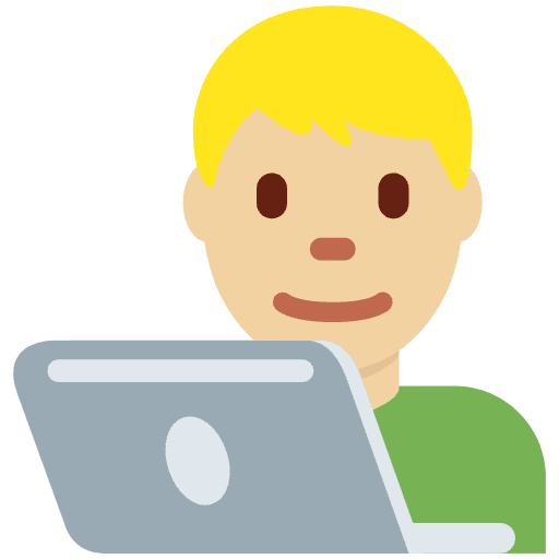 Man Technologist Medium Light Skin Tone Emoji from Twemoji Set