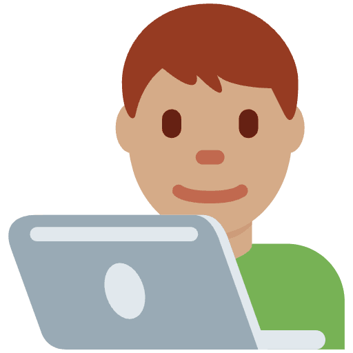Man Technologist Medium Skin Tone Emoji from Twemoji Set