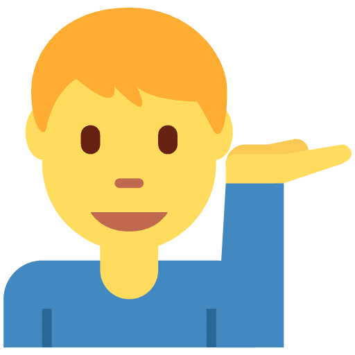 Man Tipping Hand Emoji from Twemoji Set
