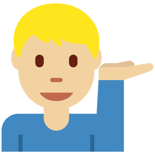 Man Tipping Hand Medium Light Skin Tone Element from Twemoji Emoji Set