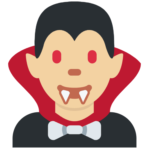 Man Vampire Medium Light Skin Tone Element from Twemoji Emoji Set