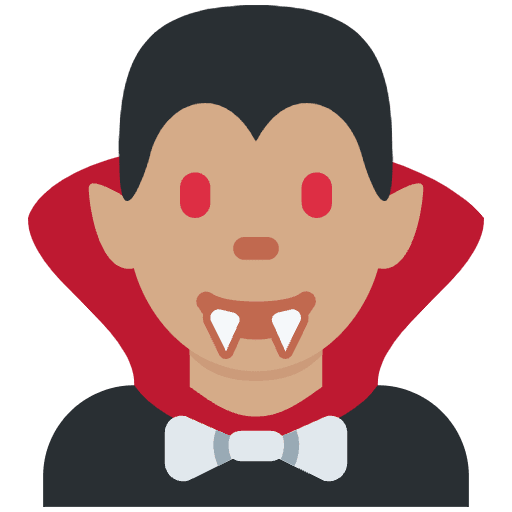 Man Vampire Medium Skin Tone Element from Twemoji Emoji Set