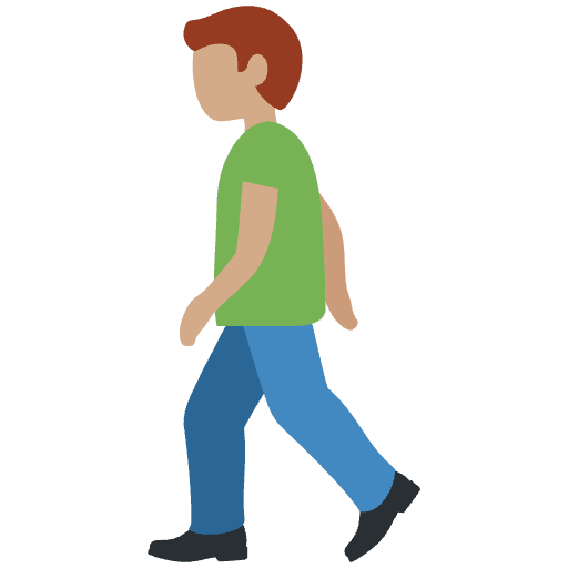 Man Walking Medium Skin Tone Emoji from Twemoji Emoji Set
