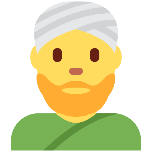 Man Wearing Turban Emoji from Twemoji Emoji Set