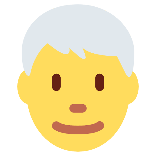 Man White Hair Emoji from Twemoji Set