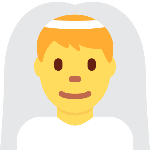 Man With Veil Emoji from Twemoji Emoji Set
