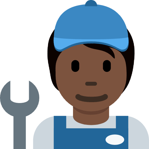 Mechanic Dark Skin Tone Emoji from Twemoji Emoji Set
