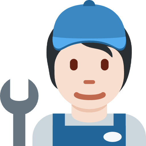 Mechanic Light Skin Tone Emoji from Twemoji Set