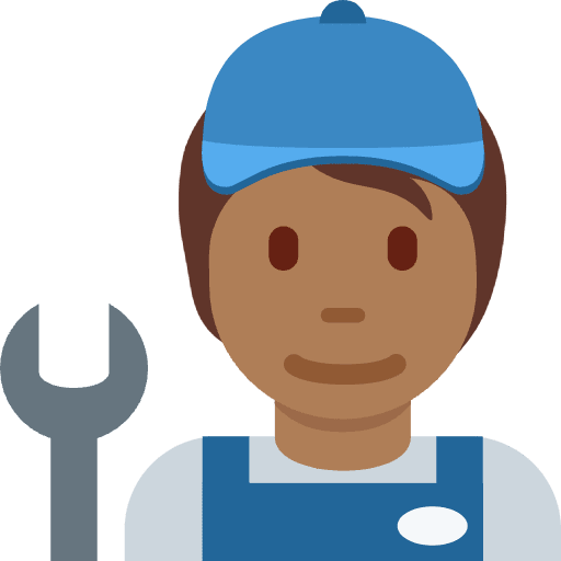 Mechanic Medium Dark Skin Tone Emoji from Twemoji Emoji Set