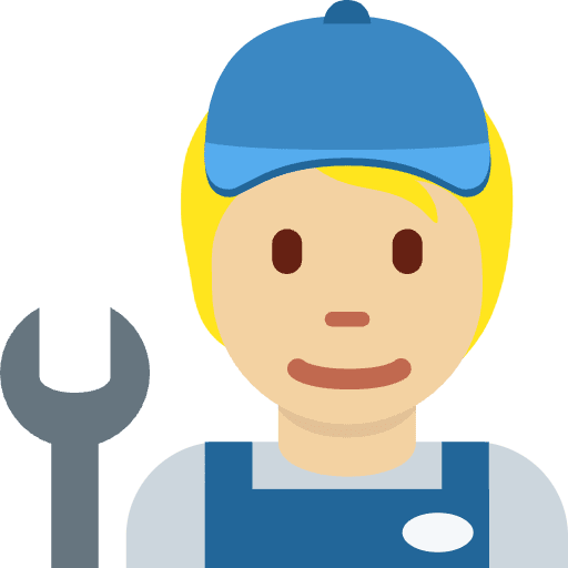 Mechanic Medium Light Skin Tone Element from Twemoji Emoji Set