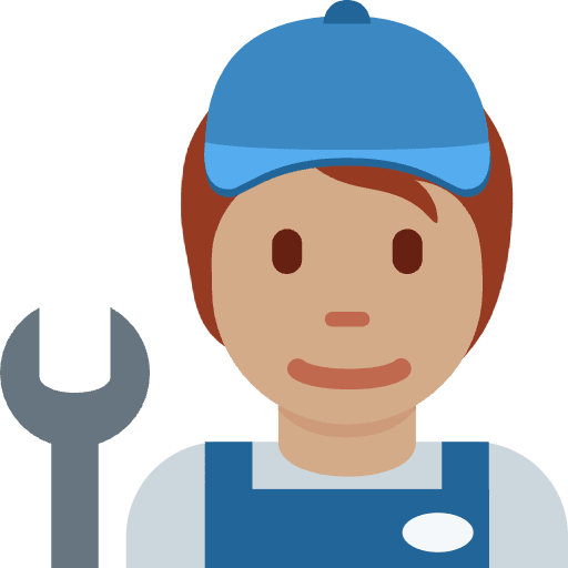 Mechanic Medium Skin Tone Emoji from Twemoji Emoji Set