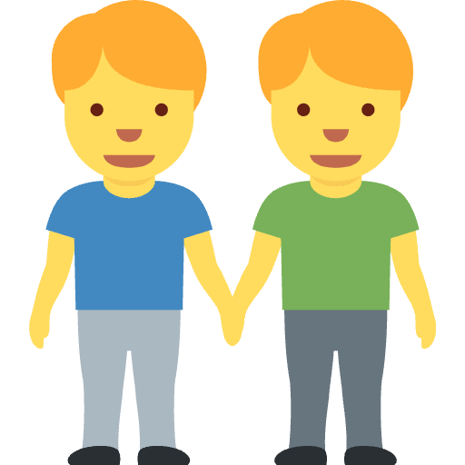 Men Holding Hands Emoji from Twemoji Set