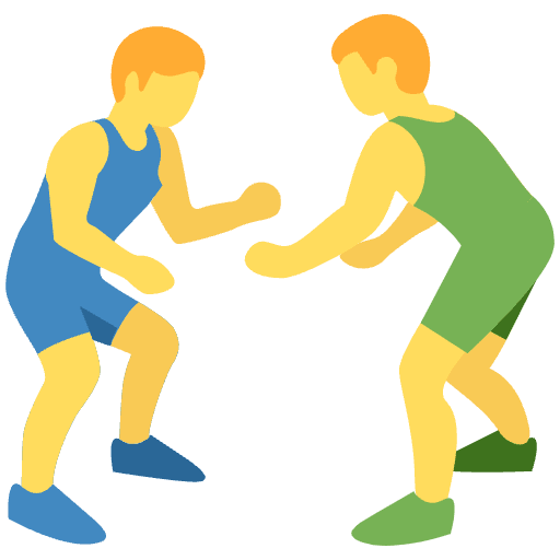Men Wrestling Emoji from Twemoji Set