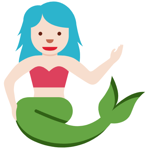 Mermaid Light Skin Tone Element from Twemoji Emoji Set