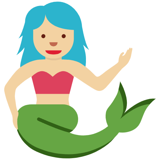 Mermaid Medium Light Skin Tone Emoji from Twemoji Set