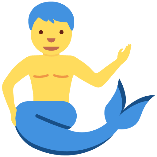 Merman Emoji from Twemoji Emoji Set