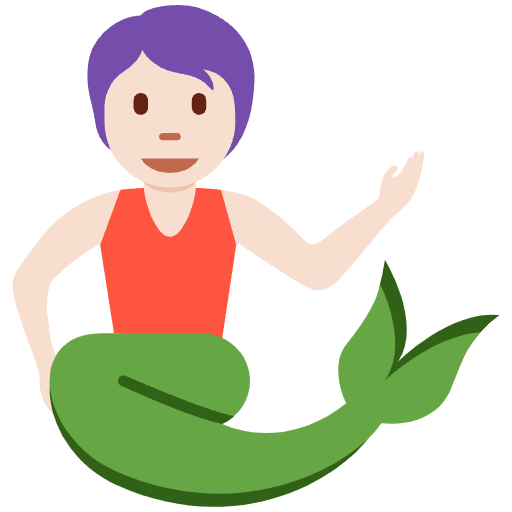 Merperson Light Skin Tone Element from Twemoji Emoji Set
