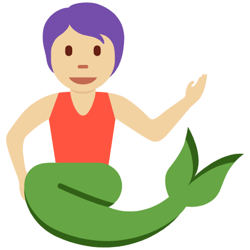 Merperson Medium Light Skin Tone Emoji from Twemoji Emoji Set
