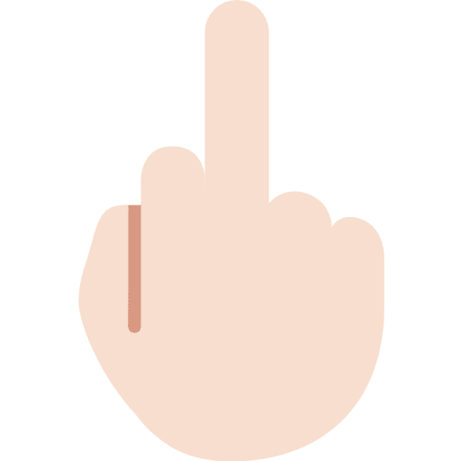 Middle Finger Light Skin Tone Emoji from Twemoji Set