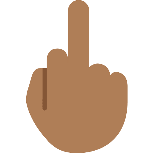 Middle Finger Medium Dark Skin Tone Emoji from Twemoji Emoji Set